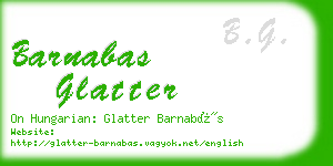 barnabas glatter business card